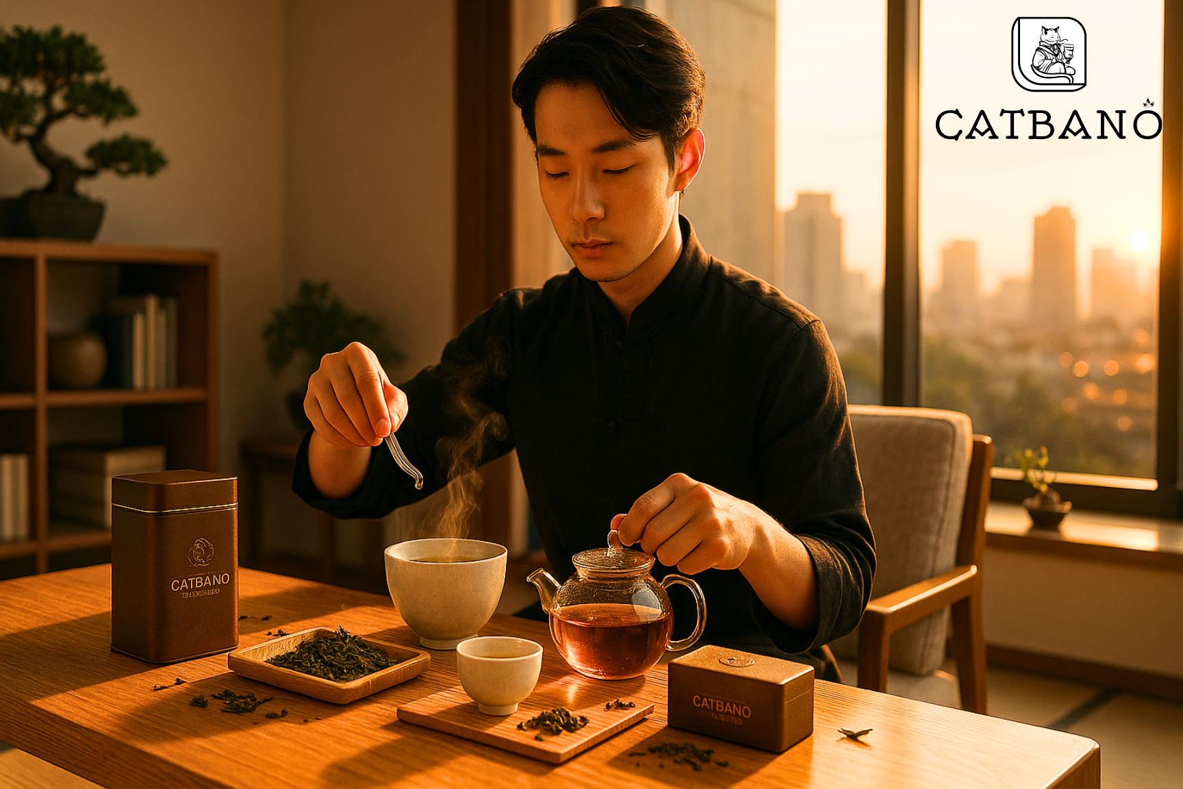 Buổi trà đạo hiện đại sử dụng trà Oolong