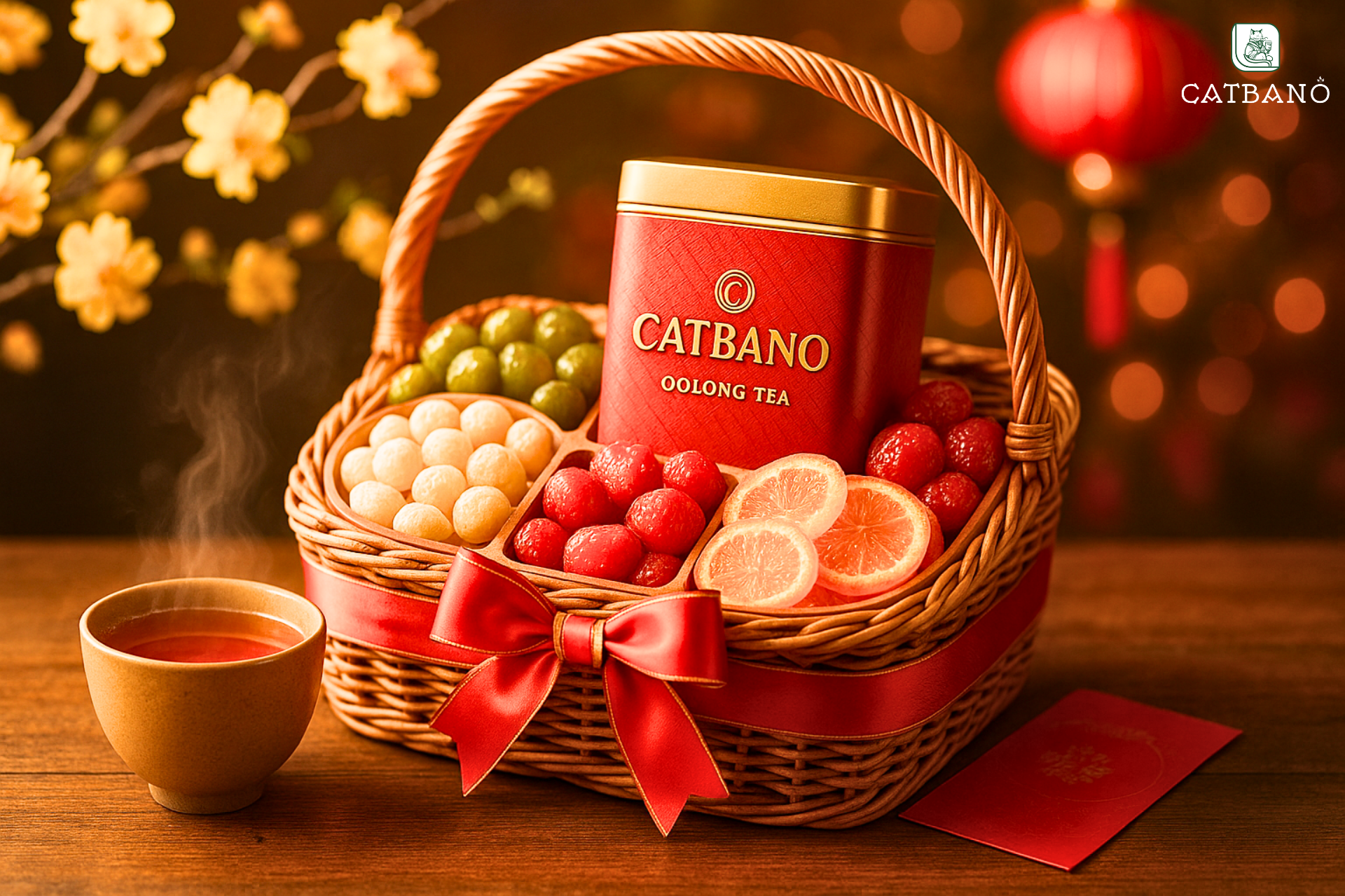 Hộp trà Oolong Catbano – quà tặng thanh lịch và ý nghĩa