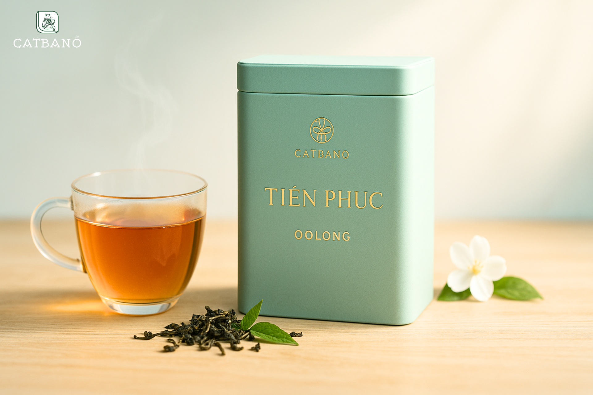 Hộp trà Oolong Tiên Phúc thanh tao, tinh tế