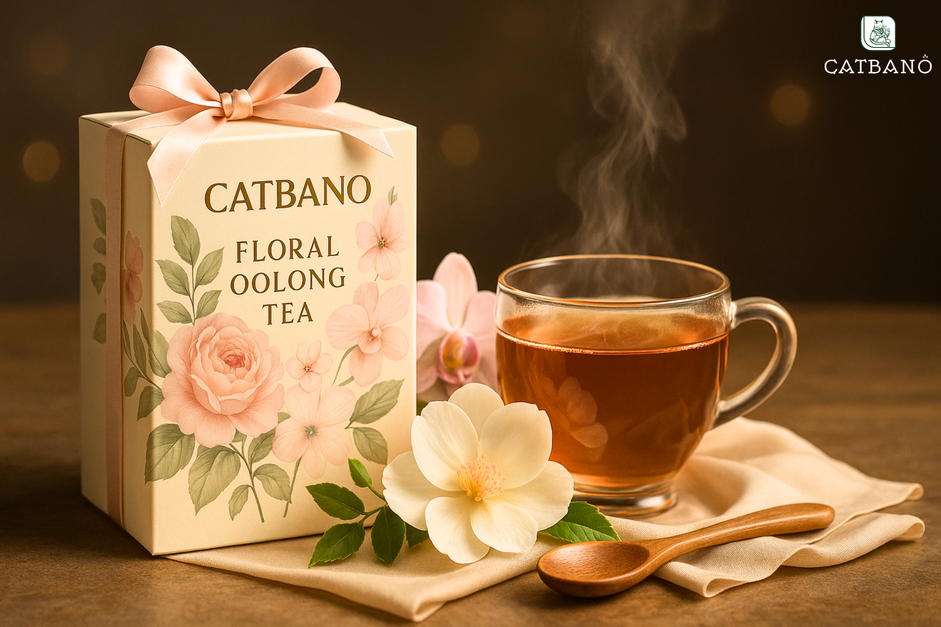 Hộp trà Oolong biếu tặng gia đình và người thân