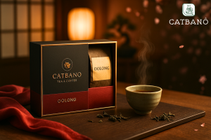 Hộp trà Oolong phong cách Nhật Bản tại Catbanoo