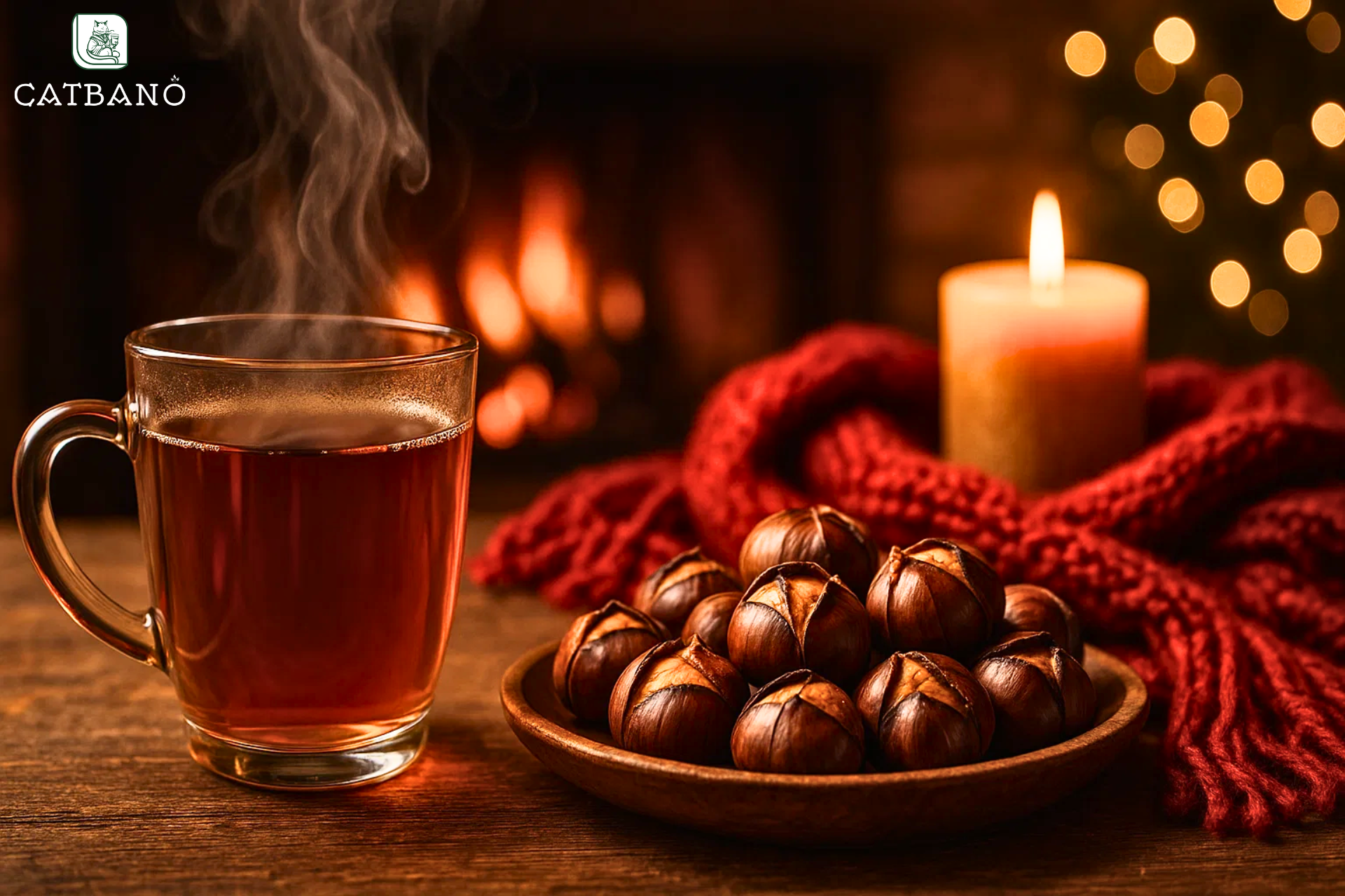 Ly trà Oolong với hạt dẻ béo ngậy cho mùa lễ hội