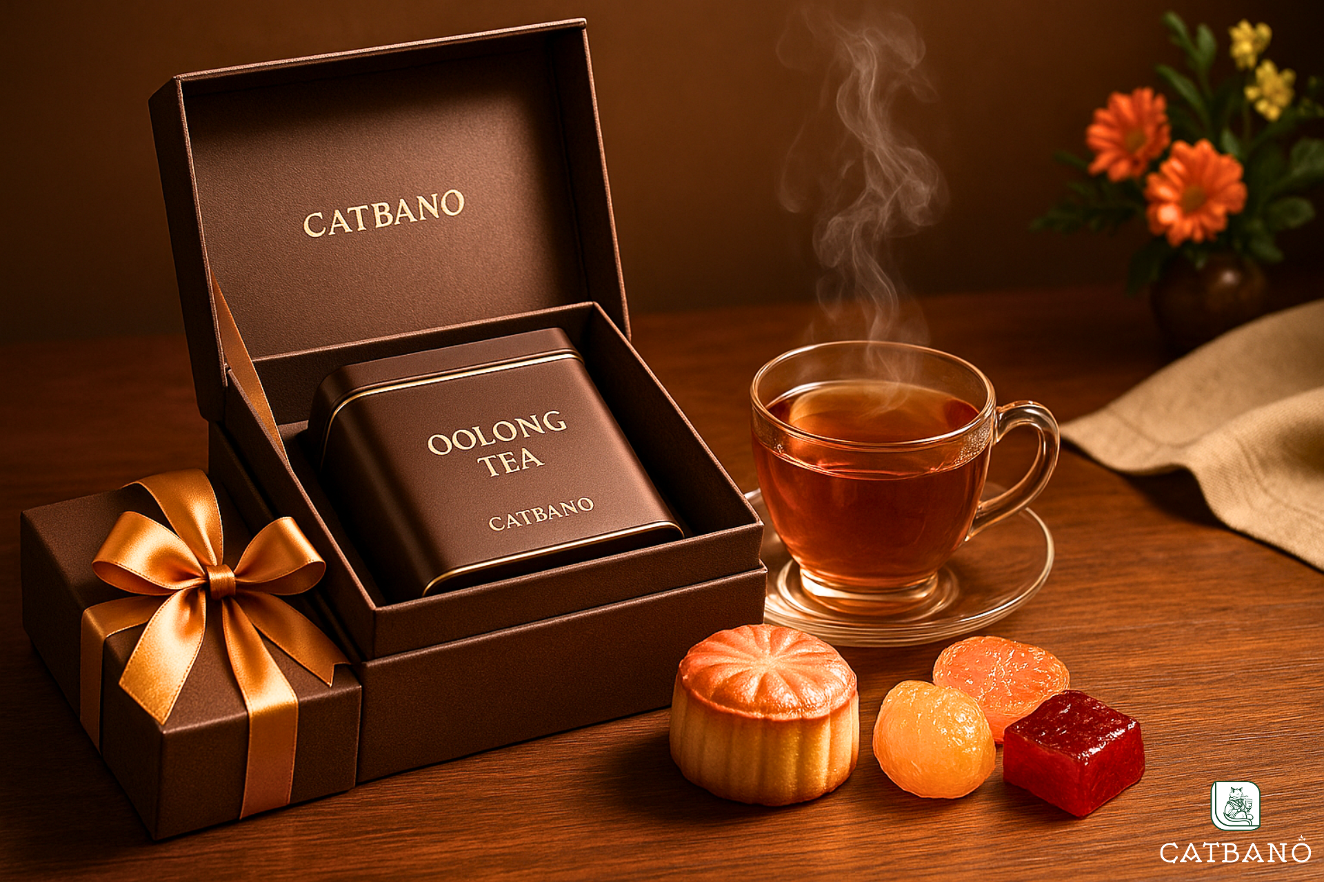 Quà tặng trà Oolong sang trọng cho đối tác kinh doanh