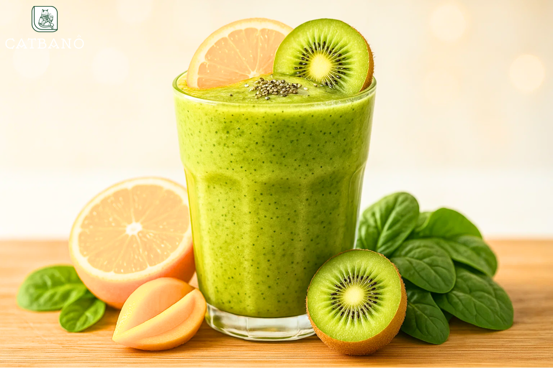 Smoothie trà Oolong thanh mát, giàu vitamin và chất xơ
