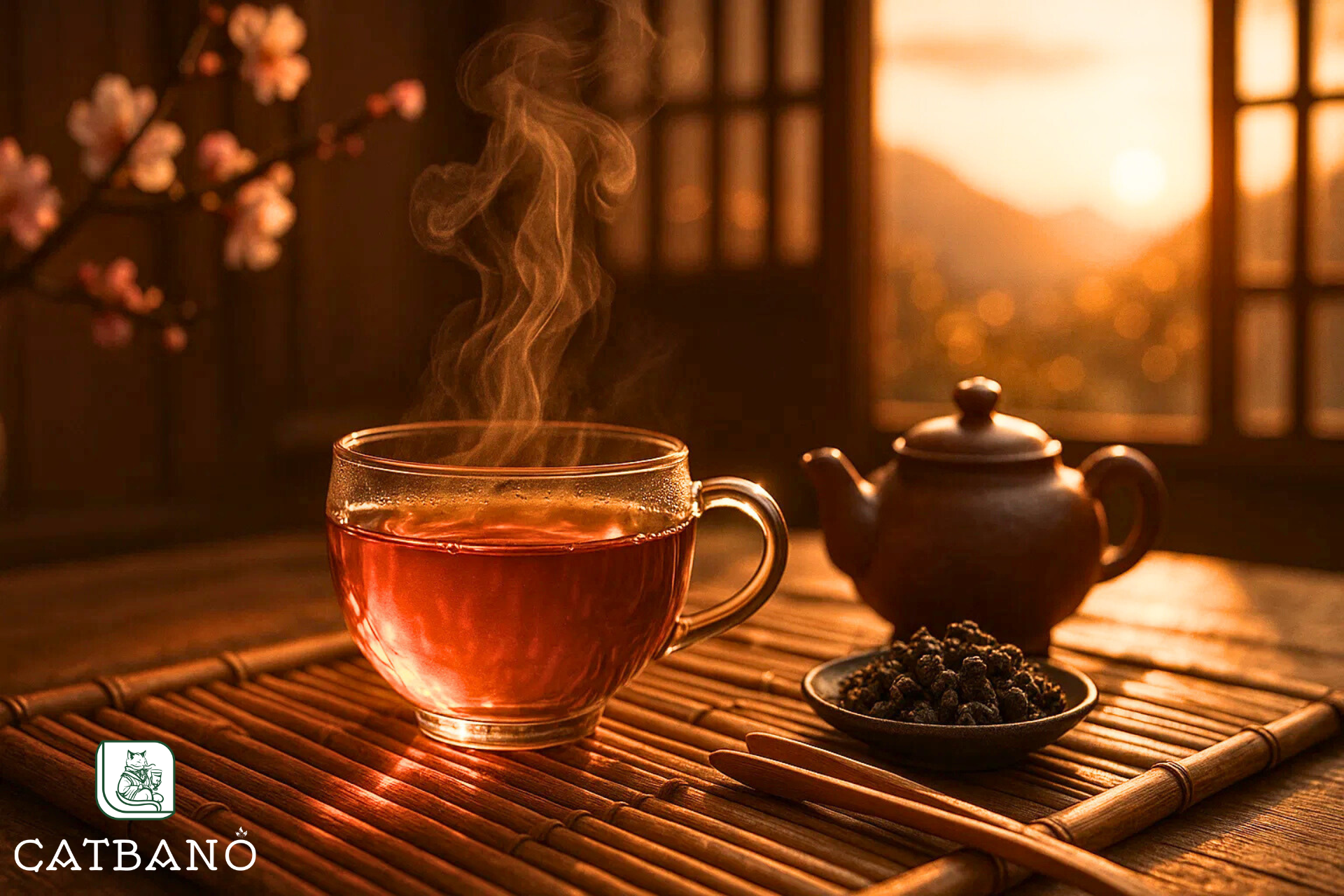 Tách trà Oolong Dong Ding đậm đà hương vị