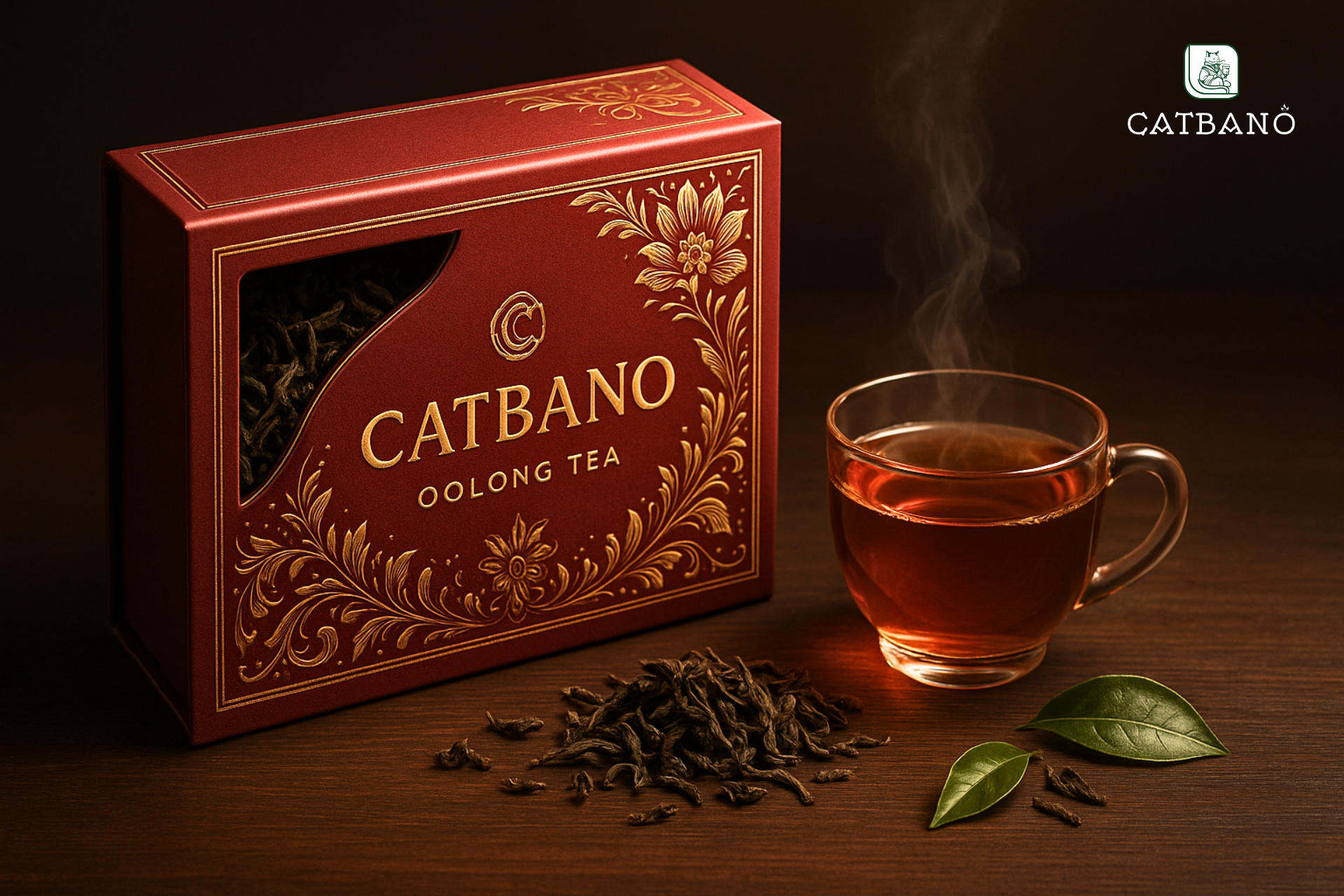 Thiết kế hộp quà trà Oolong sáng tạo và sang trọng