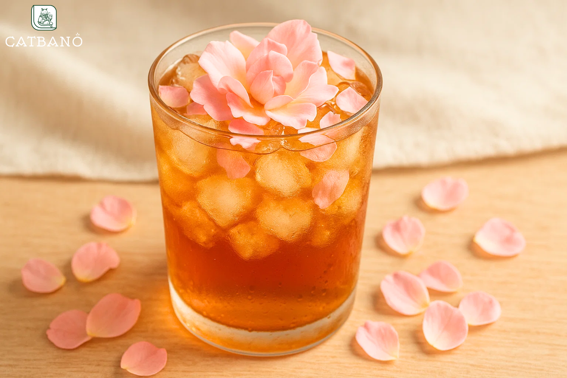 Trà Oolong đá hoa hồng thơm dịu, thư giãn