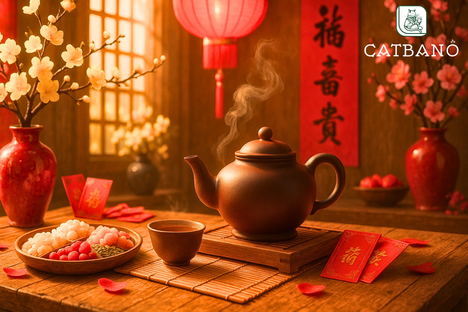 Ấm trà Oolong trong dịp Tết Nguyên Đán Việt Nam