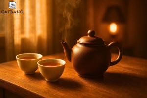 Góc chụp ánh sáng vàng ấm gợi không gian thân tình