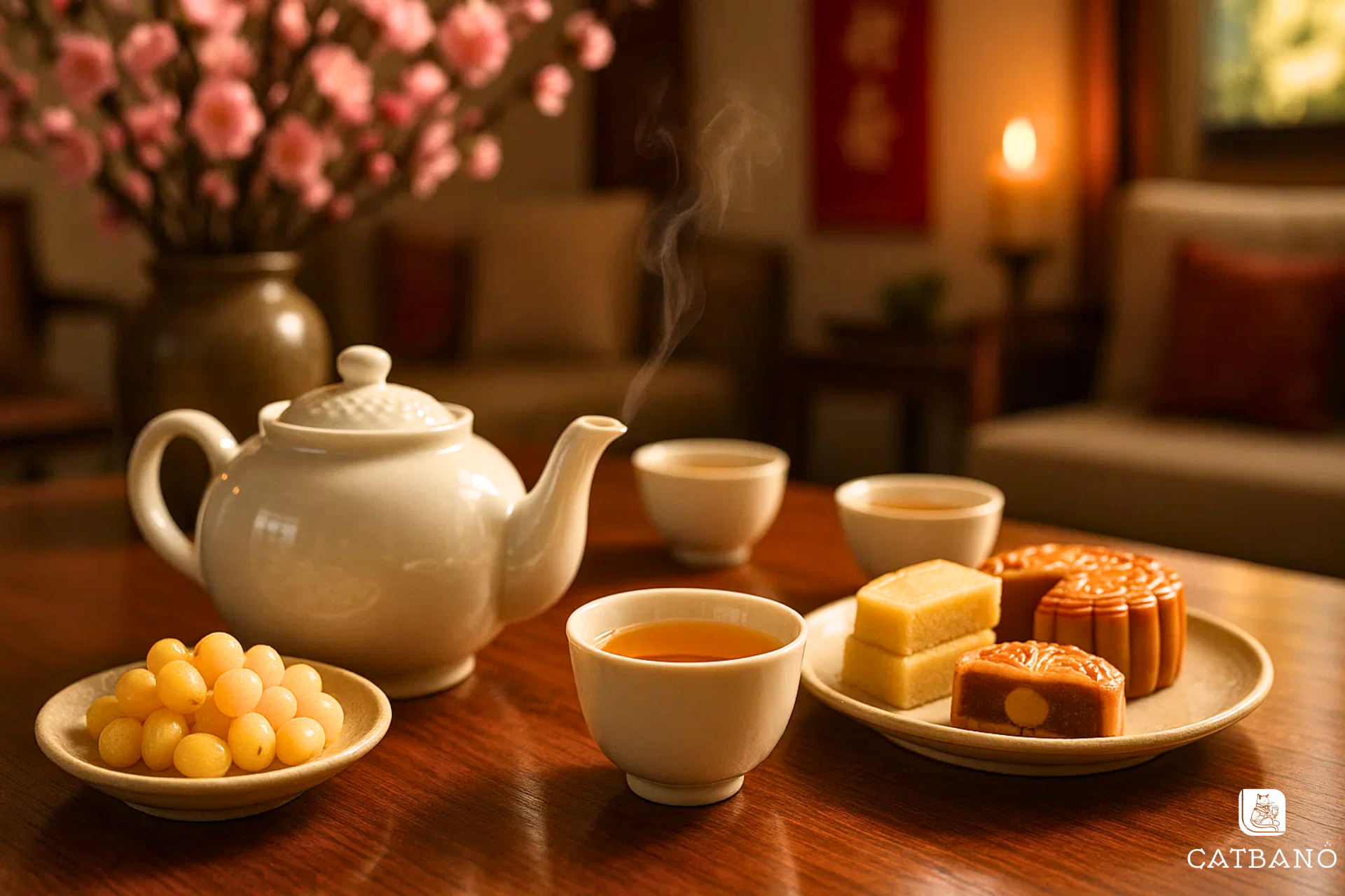 Kết hợp cùng mứt sen, bánh đậu xanh hoặc bánh trung thu, Oolong trở thành biểu tượng của sự chu đáo và tinh tế.