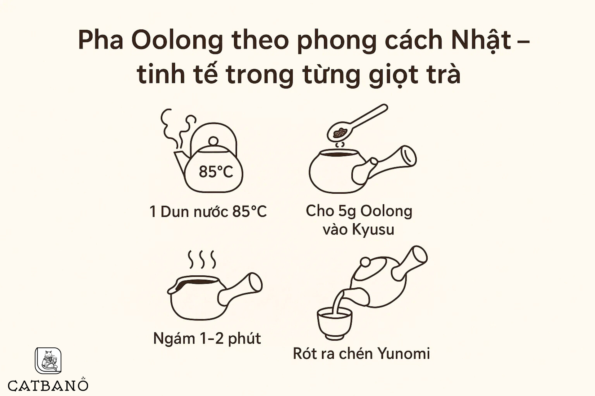 Pha Oolong theo phong cách Nhật – tinh tế trong từng giọt trà