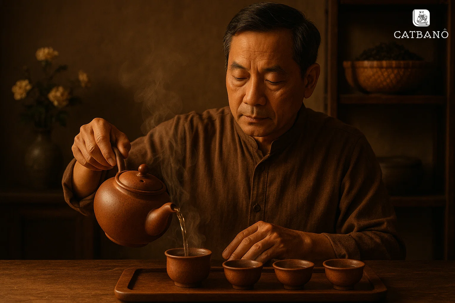 trà oolong truyền thống – tiếp khách trung niên, người yêu trà 