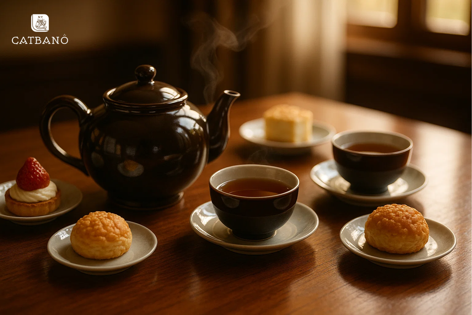 Khách hàng trải nghiệm các loại trà Oolong phong cách quốc tế.